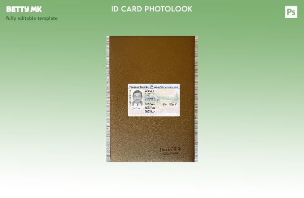 Модерен стил на предниот шаблон за фото изглед на Canada Saskatchewan ID